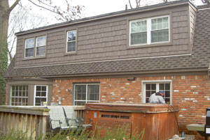 Cedar Shingle Siding On Front Of House In Michigan