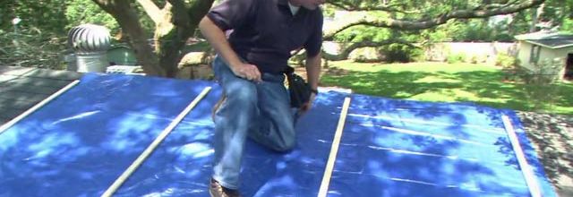 How To Use A Tarp To Temporarily Stop Roof Leaks